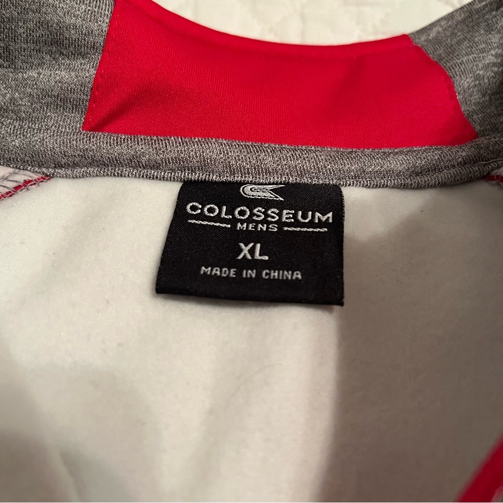 NWT Nebraska Cornhuskers Gray/Black Quarter Zip Pullover Top Colosseum Men’s XL - Picture 8 of 14
